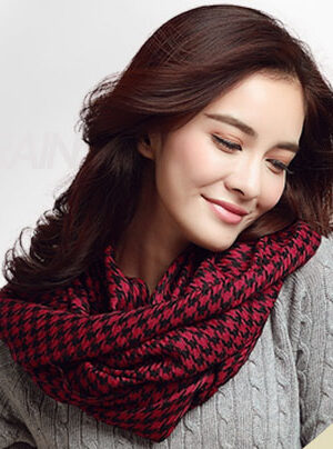 100% pure wool houndstooth scarf, free shipping